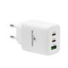 65 W COMPACT CHARGER Double USB-C / USB-A BLANC